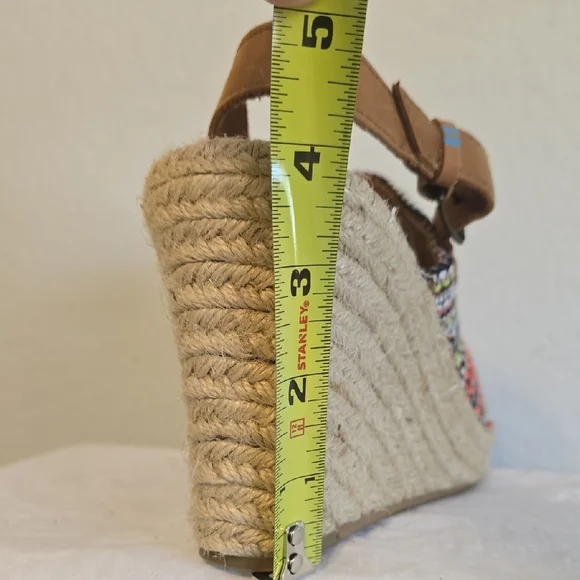 Toms Multicolor Woven Espadrille Wedges - Picture 14 of 15